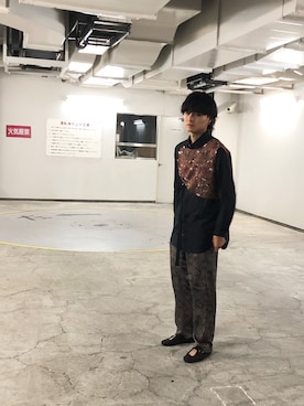 「Badhiya（バディ―ヤ）のアイテム（パンツ）」を使った、Tさん（メンズ・169cm）の秋コーディネート
