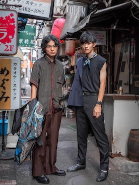 「DRIES VAN NOTEN（ドリスヴァンノッテン）のアイテム（その他アウター）」を使った、Tさん（メンズ・169cm）の秋コーディネート