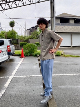 「COS（コス）のアイテム（スラックス）」を使った、Tさん（メンズ・169cm）の夏コーディネート