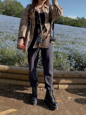 「Abercrombie&Fitch（アバークロンビーアンドフィッチ）のアイテム（スウェットパンツ）」を使った、aayk__1339インスタ見てねさん（レディース・155cm）の春コーディネート