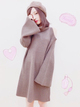 「Another Edition（アナザーエディション）のアイテム（ハンチング/ベレー帽）」を使った、前田希美さん（レディース・158cm）の冬コーディネート