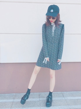 「YOSUKE（ヨースケ）のアイテム」を使った、前田希美さん（レディース・158cm）の春コーディネート