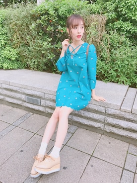 「dazzlin（ダズリン）のアイテム」を使った、前田希美さん（レディース・158cm）の夏コーディネート