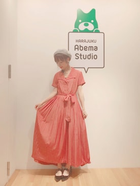 「REDYAZEL（レディアゼル）のアイテム（シャツワンピース）」を使った、前田希美さん（レディース・158cm）の夏コーディネート