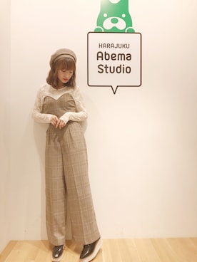 「Another Edition（アナザーエディション）のアイテム（帽子）」を使った、前田希美さん（レディース・158cm）の秋コーディネート