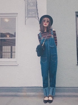 「REDYAZEL（レディアゼル）のアイテム（帽子）」を使った、前田希美さん（レディース・158cm）の秋コーディネート