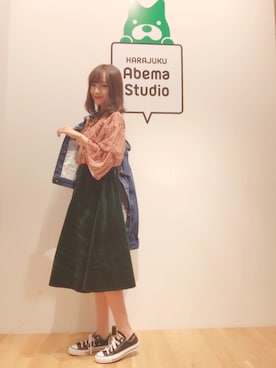 「CECIL McBEE（セシルマクビー）のアイテム（ジャケット/アウター）」を使った、前田希美さん（レディース・158cm）の秋コーディネート