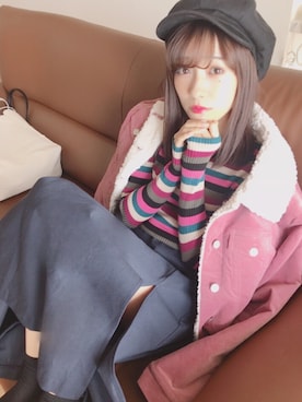 「D&B By DABAGIRL（-）のアイテム」を使った、前田希美さん（レディース・158cm）の秋コーディネート