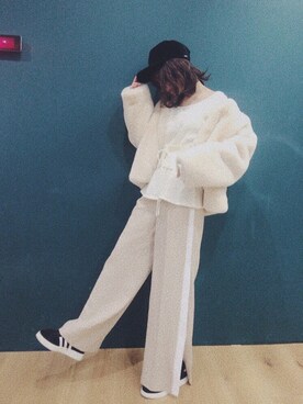 「JEANASIS（ジーナシス）のアイテム（ジャケット/アウター）」を使った、前田希美さん（レディース・158cm）の冬コーディネート