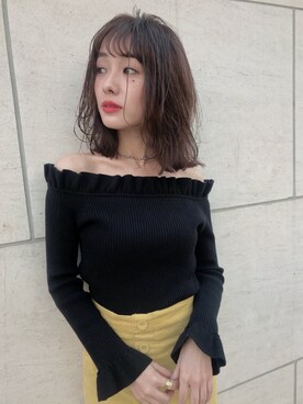 前田希美さんの「【雑誌掲載商品】カラーペンシルスリットスカート」を使ったコーディネート