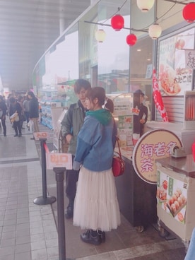 「REDYAZEL（レディアゼル）のアイテム（ジャケット/アウター）」を使った、前田希美さん（レディース・158cm）の春コーディネート