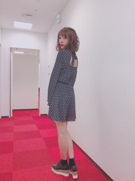 「LILY BROWN（リリーブラウン）のアイテム（サロペット/オーバーオール）」を使った、前田希美さん（レディース・158cm）の春コーディネート