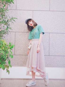 前田希美さん（レディース・158cm）の夏コーディネート