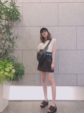 「D&B By DABAGIRL（-）のアイテム」を使った、前田希美さん（レディース・158cm）の夏コーディネート