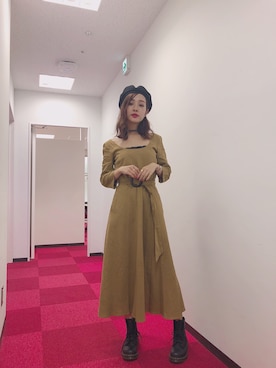 「Another Edition（アナザーエディション）のアイテム（帽子）」を使った、前田希美さん（レディース・158cm）の秋コーディネート