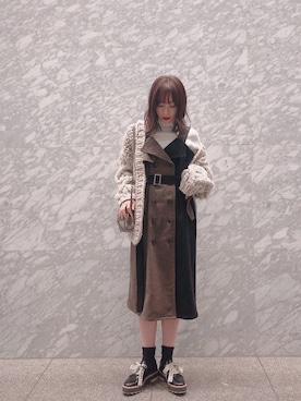 「REDYAZEL（レディアゼル）のアイテム」を使った、前田希美さん（レディース・158cm）の冬コーディネート