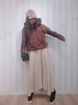 前田希美さん(レディース・158cm)の冬コーディネート