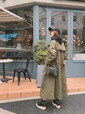 前田希美さん（レディース・158cm）の冬コーディネート