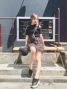 「N WITH.（エヌウィズ）のアイテム（帽子）」を使った、前田希美さん（レディース・158cm）の春コーディネート