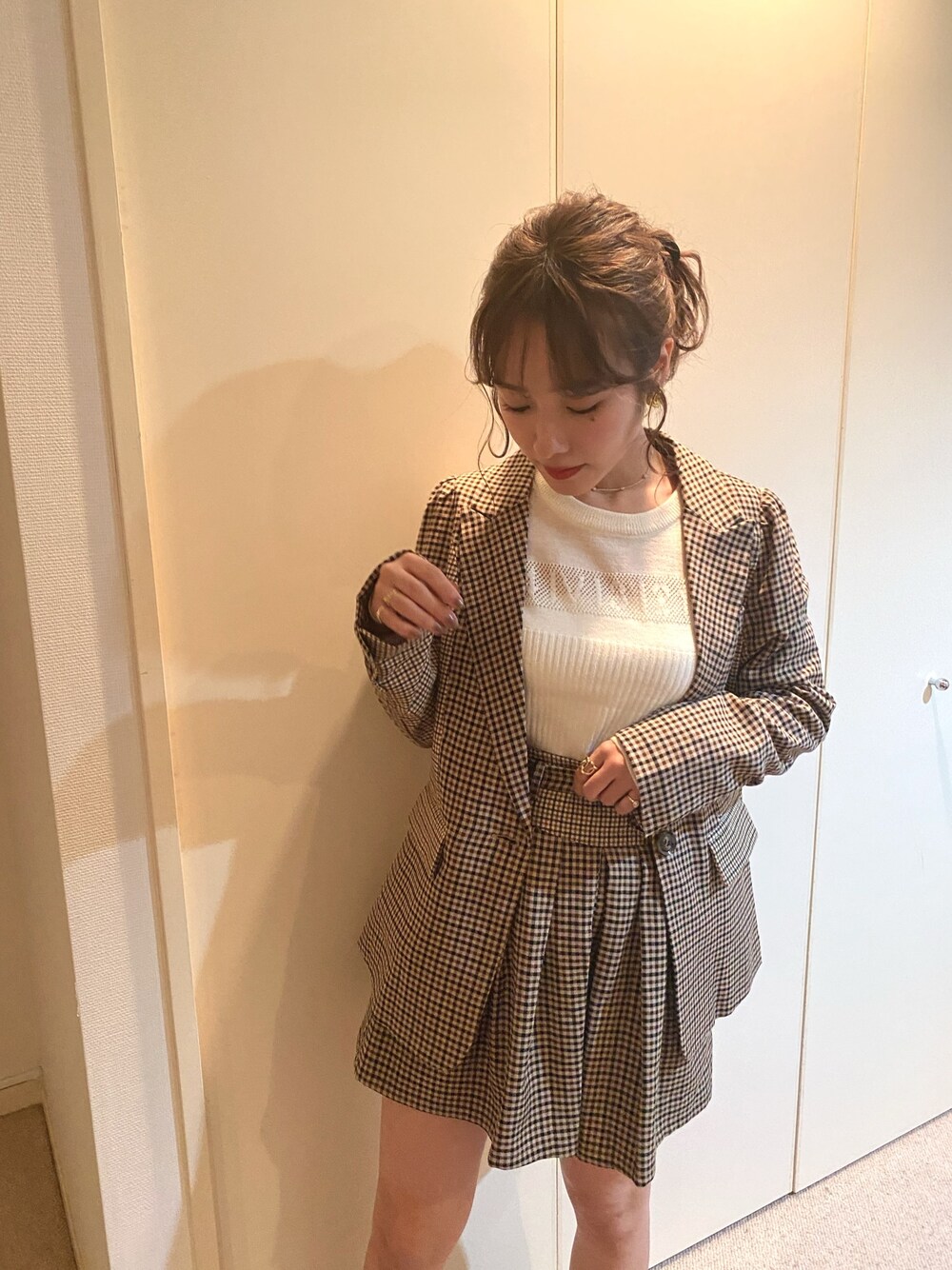 トップス AMERI MESH AMERI PASS CODE KNIT Ameri（アメリ）の「MESH AMERI PASS CODE KNIT（ニット