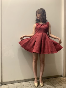 「LILY BROWN（リリーブラウン）のアイテム（シューズ）」を使った、前田希美さん（レディース・158cm）の冬コーディネート