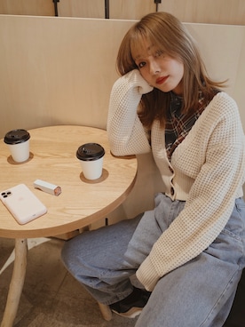 「N WITH.（エヌウィズ）のアイテム」を使った、前田希美さん（レディース・158cm）の春コーディネート