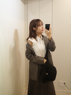 「N WITH.（エヌウィズ）のアイテム」を使った、前田希美さん（レディース・158cm）の秋コーディネート