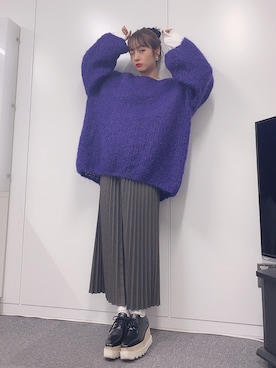 「mici（ミチ）のアイテム」を使った、前田希美さん（レディース・158cm）の冬コーディネート