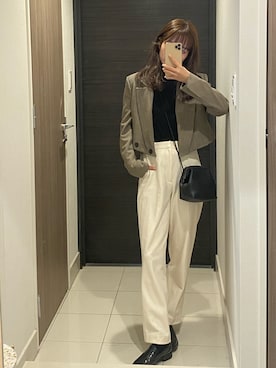 前田希美さん（レディース・158cm）の冬コーディネート