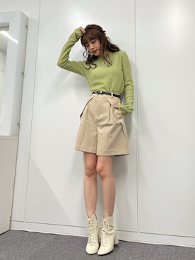 前田希美さん（レディース・158cm）の春コーディネート