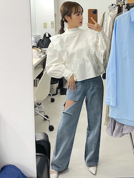 「N WITH.（エヌウィズ）のアイテム」を使った、前田希美さん（レディース・158cm）の春コーディネート