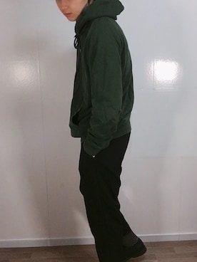 「ドレスシューズ」｜「アイテム（パーカー）」を使った、yukiさん（メンズ・175cm）の冬コーディネート