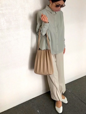 「&. NOSTALGIA（アンドドットノスタルジア）のアイテム（パンツ）」を使った、micocoさん（レディース・158cm）の春コーディネート
