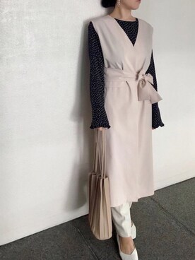 「coca（coca）（コカ）のアイテム（その他アウター）」を使った、micocoさん（レディース・158cm）の春コーディネート