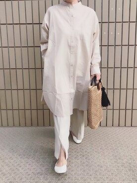 「&. NOSTALGIA（アンドドットノスタルジア）のアイテム（パンツ）」を使った、micocoさん（レディース・158cm）の春コーディネート