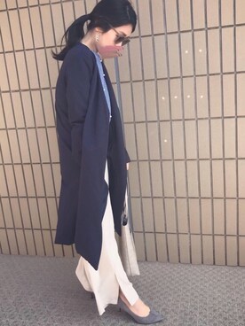 「&. NOSTALGIA（アンドドットノスタルジア）のアイテム（その他アウター）」を使った、micocoさん（レディース・158cm）の春コーディネート