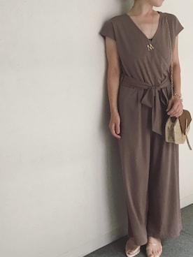 「カシュクール」｜「アイテム（オールインワン・サロペット）」を使った、micocoさん（レディース・158cm）の夏コーディネート