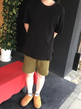 「LOGOS（ロゴス）のアイテム（パンツ）」を使った、垂金権造さん（メンズ・171cm）の夏コーディネート