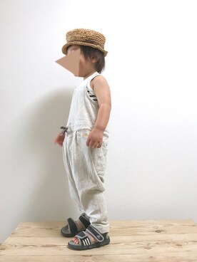 「FITH（フィス）のアイテム（オールインワン・サロペット）」を使った、mariさん（キッズ・80cm）の春コーディネート