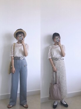 「日系极简」｜「アイテム（スカート）」を使った、specialKayeeさん（レディース・150cm）の夏コーディネート