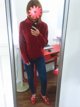 「ALDO（アルド）のアイテム（ローファー）」を使った、Rockaさん（レディース・159cm）の冬コーディネート