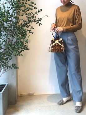 「FIL DE FER（フィルデフェール）のアイテム」を使った、miku.さん（レディース・168cm）の秋コーディネート