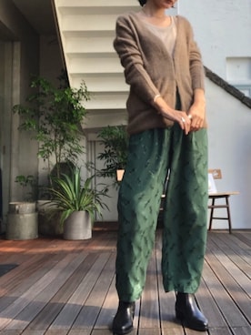 「NOMBRE IMPAIR（ノンブルアンペール）のアイテム（ブーツ）」を使った、miku.さん（レディース・168cm）の秋コーディネート