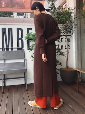 「FIL DE FER（フィルデフェール）のアイテム（ワンピース/ドレス）」を使った、miku.さん（レディース・168cm）の秋コーディネート