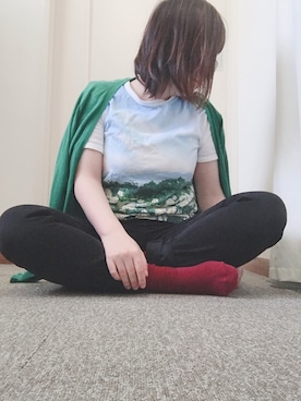 「Dip Drops（Dip Drops）のアイテム」を使った、つぶ！さん（レディース・148cm）の春コーディネート