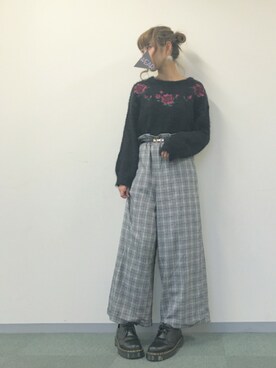 「アイテム（ピアス（両耳用））」を使った、るん ໒꒱· ﾟさん（レディース・163cm・20代）の秋コーディネート