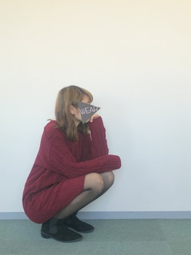 「アイテム（ピアス（両耳用））」を使った、るん ໒꒱· ﾟさん（レディース・163cm・20代）の冬コーディネート
