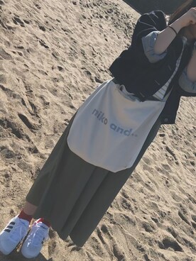 「ニコアンド」｜「アイテム（デニムジャケット）」を使った、まあすうだあ？さん（レディース・161cm）の春コーディネート