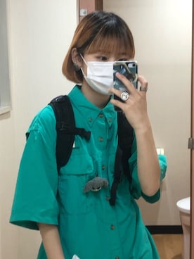 「AIN（エイン）のアイテム（パンツ）」を使った、MINOさん（レディース・154cm）の夏コーディネート