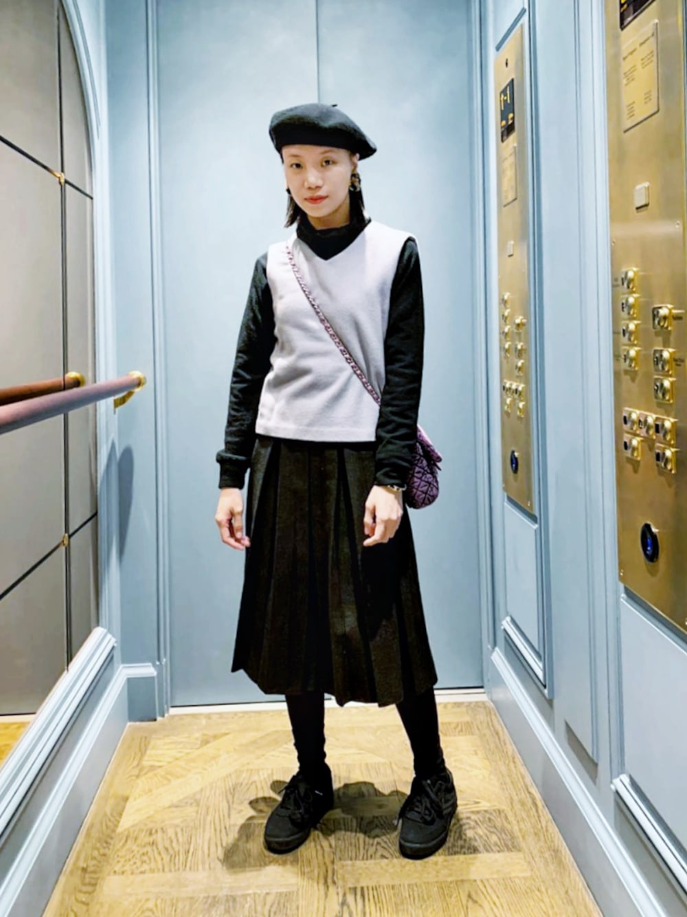 ☆レディなコーデに☆ CHANEL キュロットスカート パープル ☆レディなコーデに☆ CHANEL キュロットスカート パープル Ω